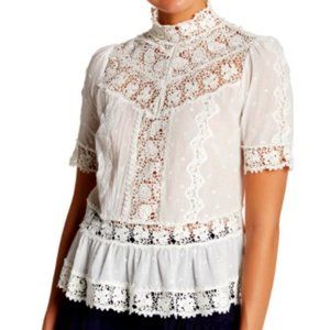Rebecca Taylor Lace Top - White